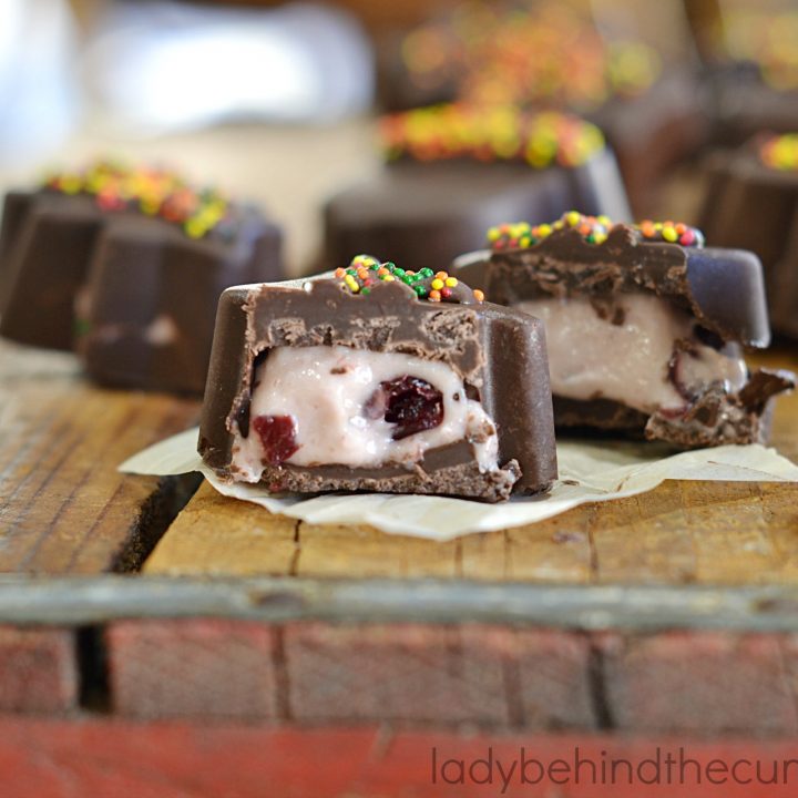Cranberry Cheesecake Filled Chocolates