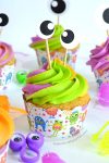 Double Vanilla Monster Party Cupcakes