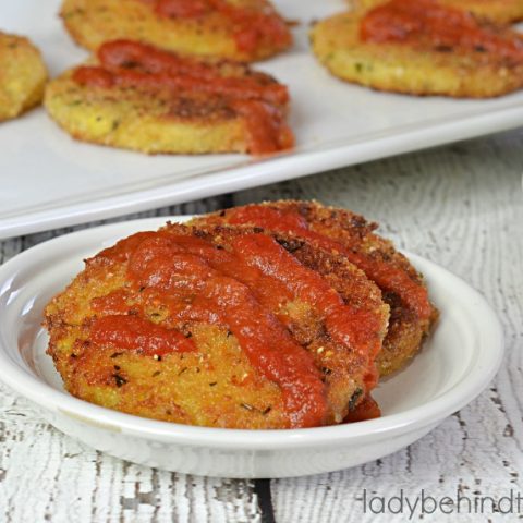 Fried Basil and Garlic Polenta Appetizer