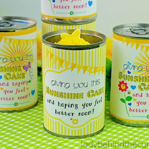 Get Well Soon Sunshine Cake in a Can