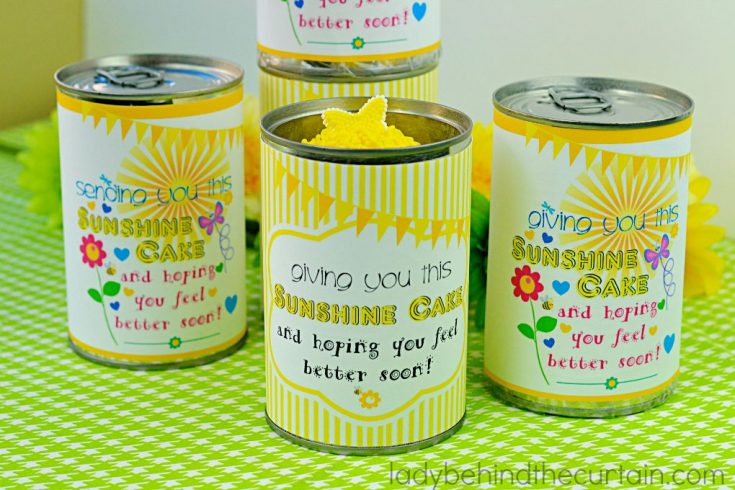 Get Well Soon Sunshine Cake in a Can