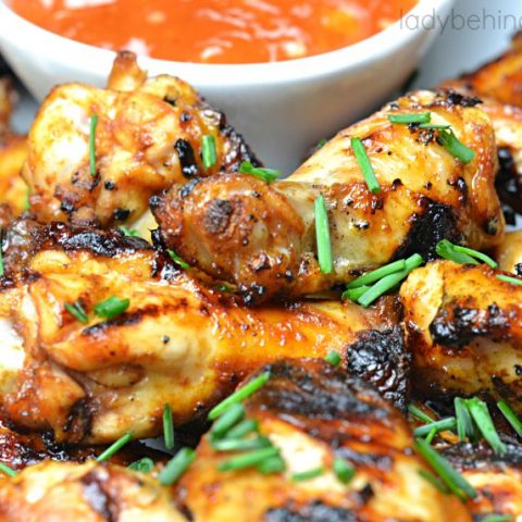 Grilled Apricot and Peach Chicken Wings