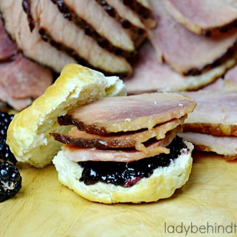 Ham and Blackberry Jam Biscuit Sandwiches