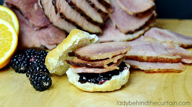 Ham and Blackberry Jam Biscuit Sandwiches