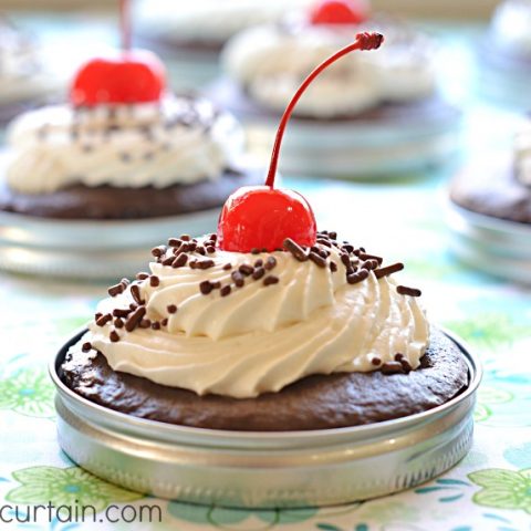 Mason Jar Lid Black Forest Cakes