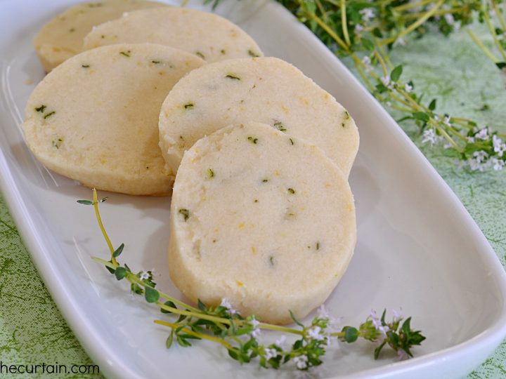 Lemon Thyme Shortbread Cookies