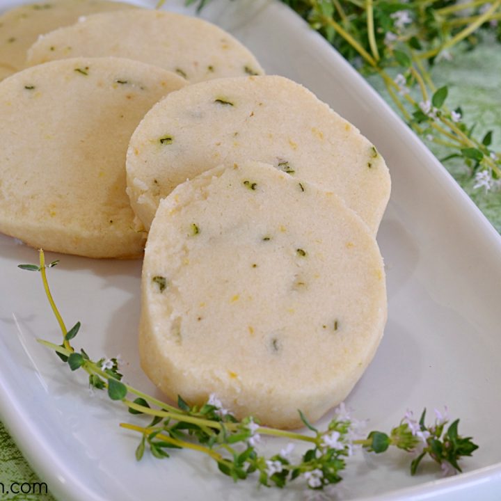 Lemon Thyme Shortbread Cookies