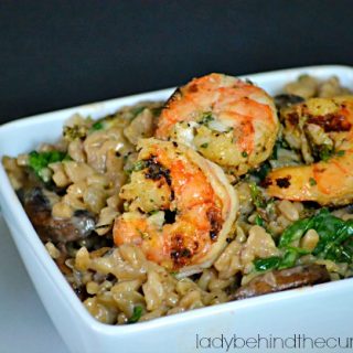 Marsala Risotto with Herbed Shrimp