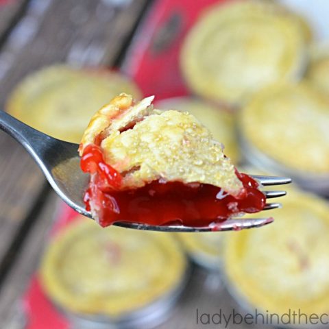 Mason Jar Lid Cherry Pies