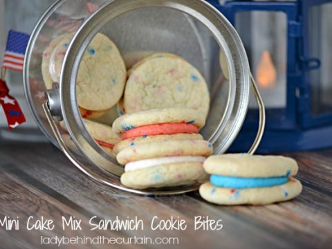 Mini Cake Mix Sandwich Cookie Bites
