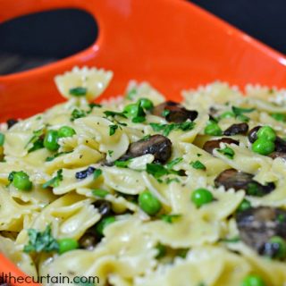 Mushroom and Pea Farfalle