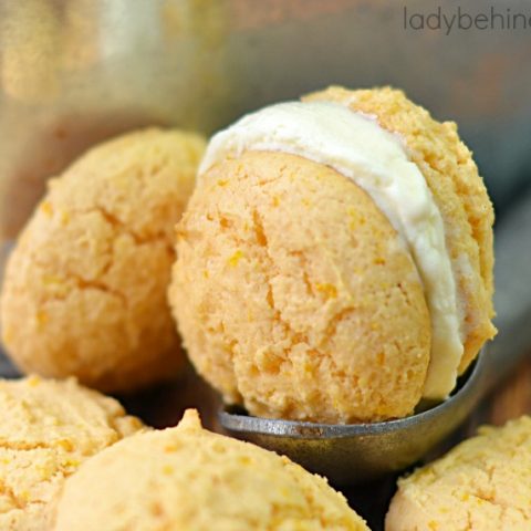 Orange Creamsicle Ice Cream Sandwich