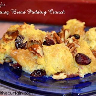 Overnight Eggnog Bread Pudding Crunch