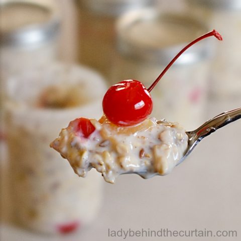 Overnight Pineapple Upside Down Cake Oatmeal