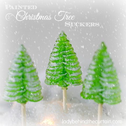 Painted Christmas Tree Suckers