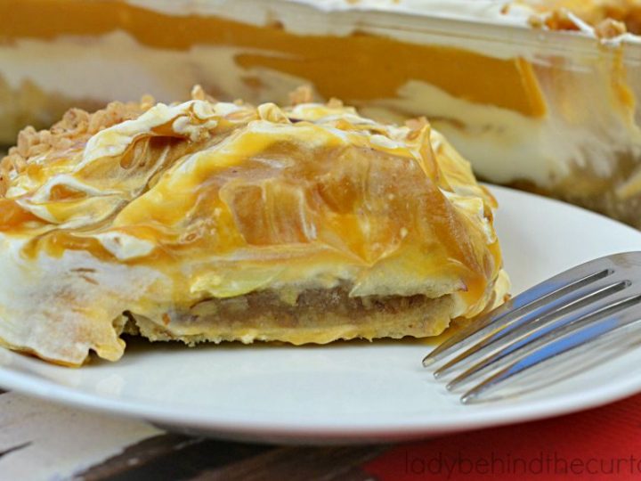 Praline Caramel Apple Pudding Dessert