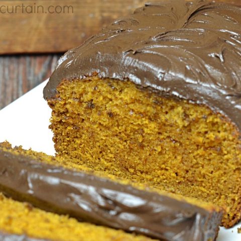 Pumpkin Bread with Spicy Dark Chocolate Frosting