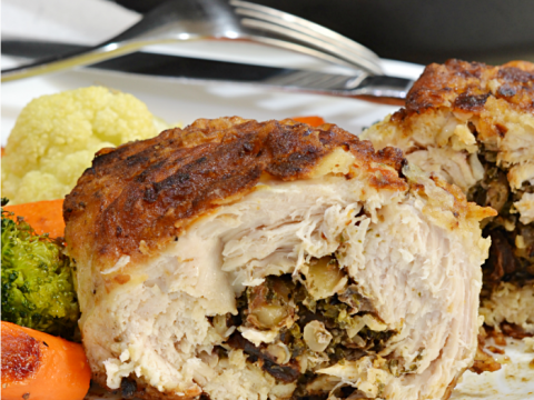 Semi Homemade Pesto Stuffed Chicken Breast