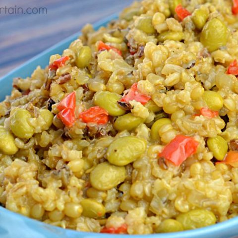 Slow Cooker Edamame Pilaf