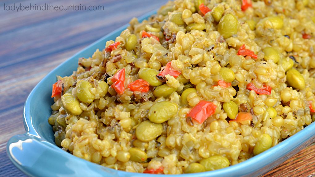 Slow Cooker Edamame Pilaf