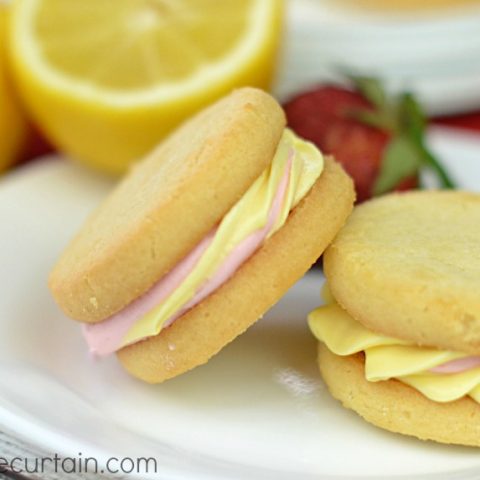 Strawberry Lemonade Cheesecake Sandwich Cookies