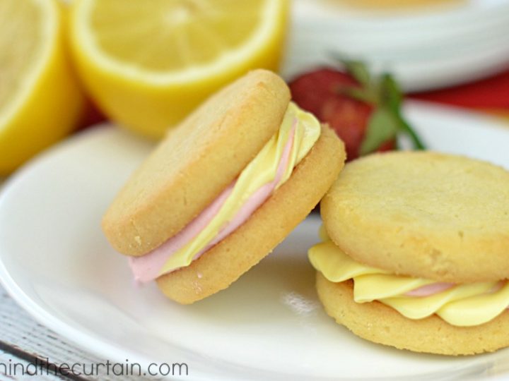 Strawberry Lemonade Cheesecake Sandwich Cookies