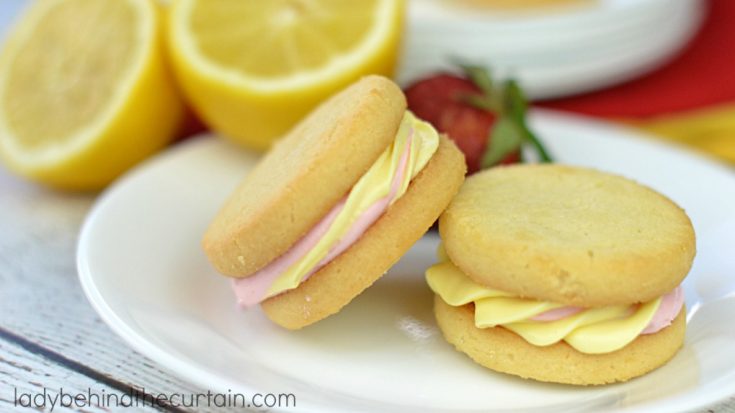 Strawberry Lemonade Cheesecake Sandwich Cookies