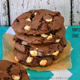 Triple Chocolate Cake Mix Cookies
