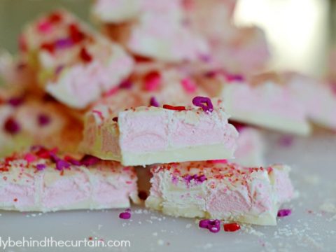 White Chocolate Strawberry Marshmallow Bark