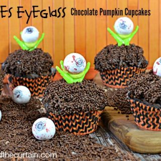 Witches Eyeglass Halloween Chocolate Pumpkin Cupcakes