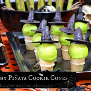 Witchy Piñata Halloween Cookie Cones