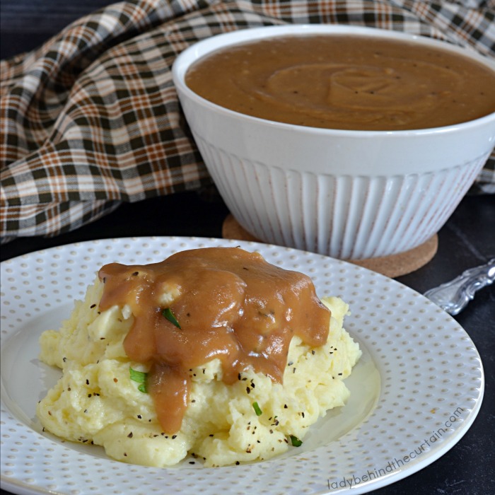 mashed potato gravy recipe without broth