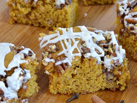 Caramel Pecan Pumpkin Bars