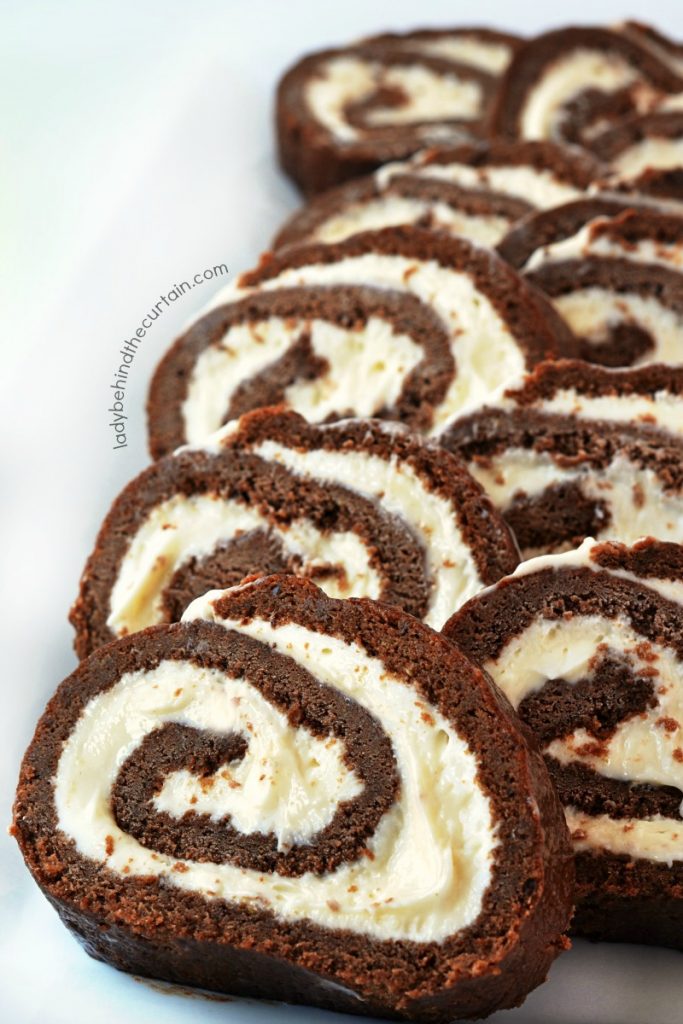 Chocolate Marshmallow Cream Cake Roll