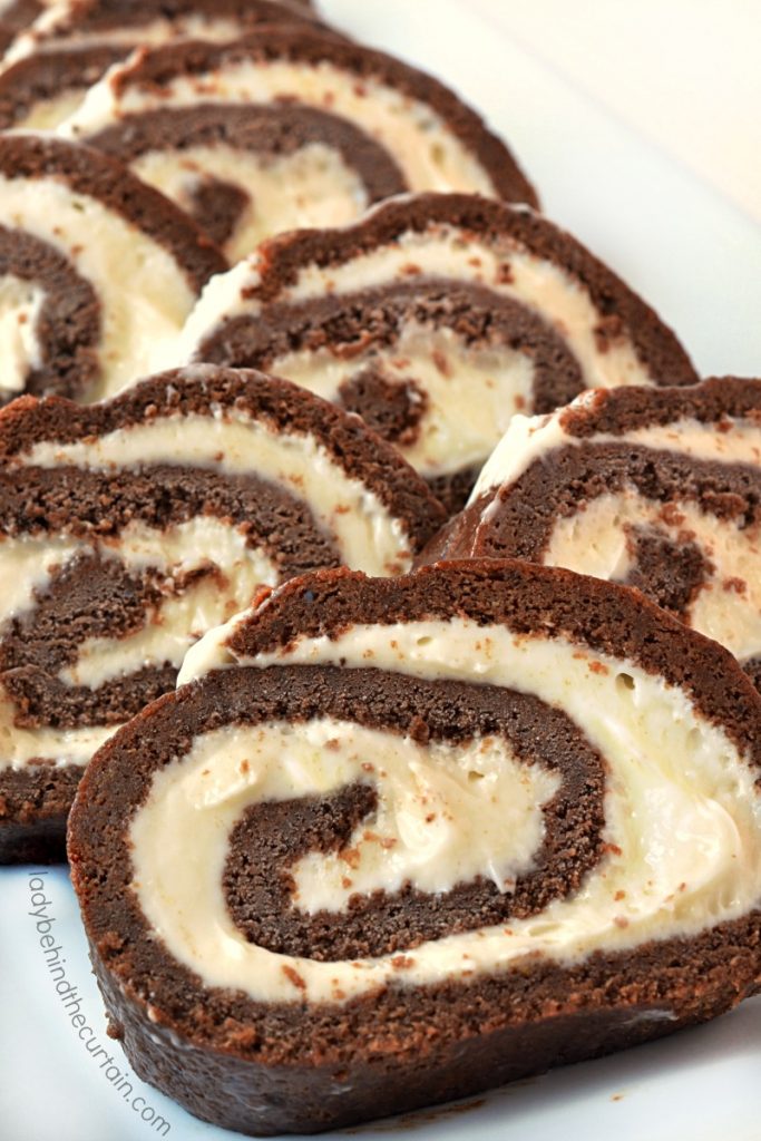 Chocolate Marshmallow Cream Cake Roll