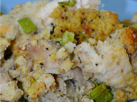 Old Fashioned Cornbread Dressing with or without Chicken