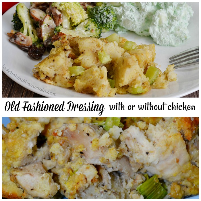 Old Fashioned Cornbread Dressing with or without Chicken