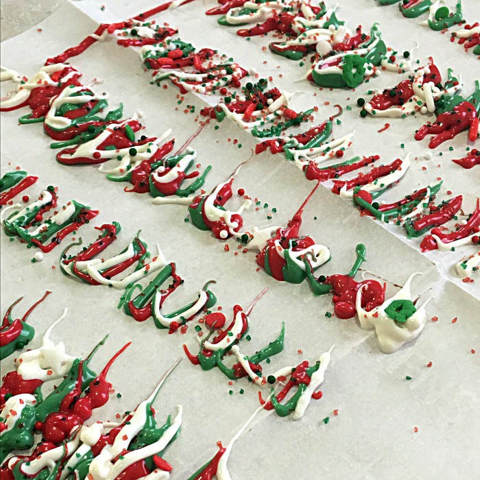 Dark Chocolate Christmas Decorated Pretzels