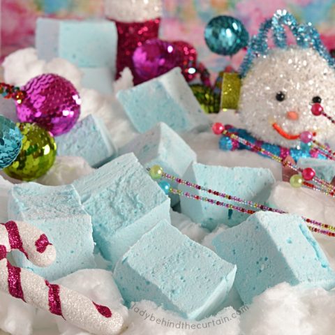 Easy to Make Homemade Cotton Candy Flavored Marshmallows