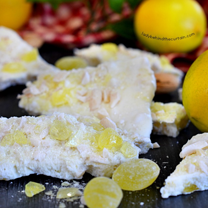 Lemon Drop White Chocolate Bark