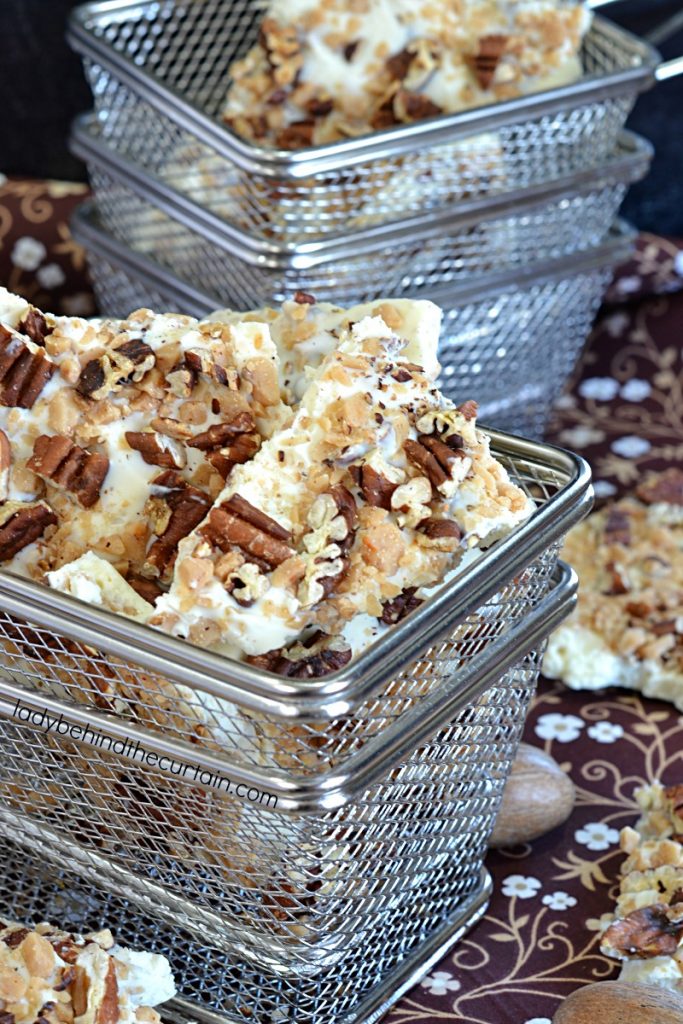 White Chocolate Toffee Pecan Bark