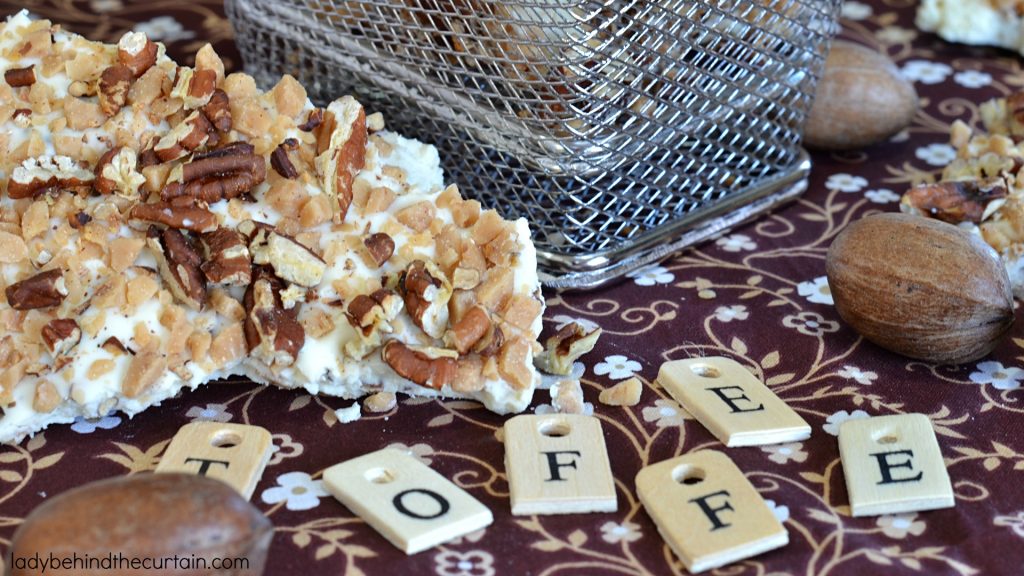 White Chocolate Toffee Pecan Bark