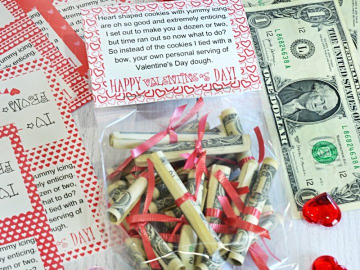 Valentine's Day Dough Money Gift for Kids