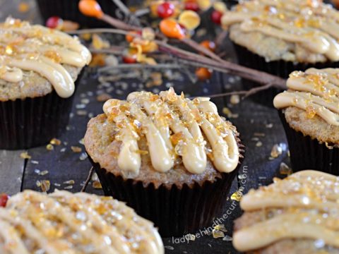 Banana Nut Salted Caramel Crunch Muffins