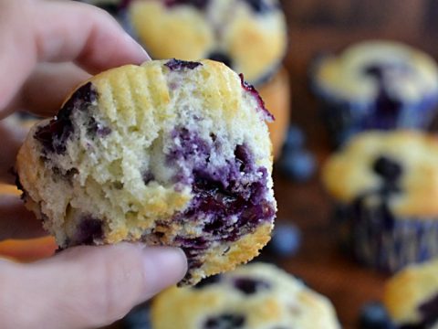 Easy Blueberry Buttermilk Biscuit Muffins