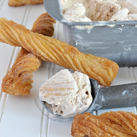 Easy No Cook Churro Ice Cream