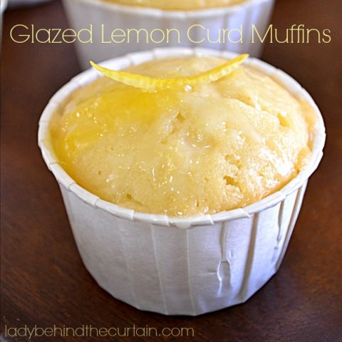 Glazed Lemon Curd Muffins