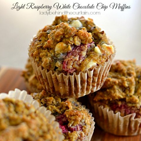 Light Raspberry White Chocolate Chip Muffins