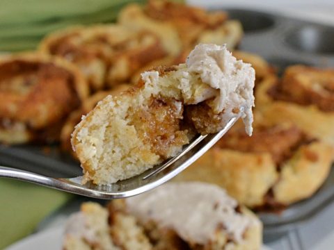 Image for Quick Cinnamon Roll Muffins with Brown Butter Icing
