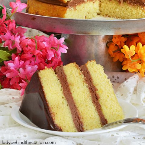 Vanilla Cake with Mexican Chocolate Frosting